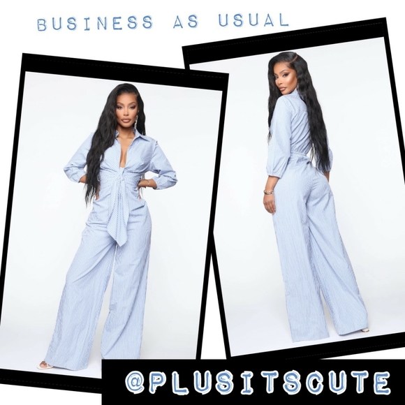 Fashion Nova Pants - 🆕️ NWT Striped Jumpsuit
